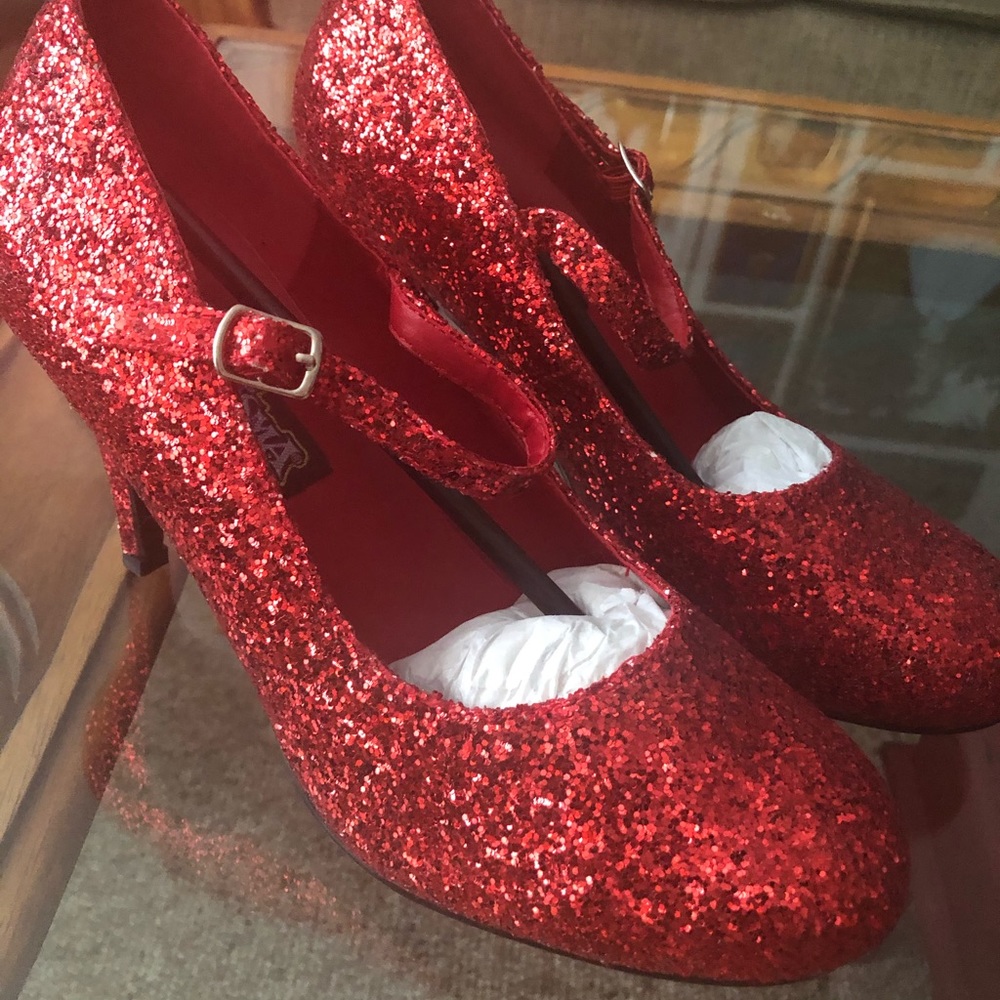 Funtasma Red Glitter Women’s High Heels Glinda-50G Size 9M BRAND NEW